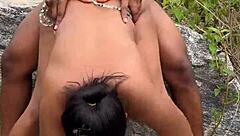 Pornstar fucked by big cock doggystyle in bush