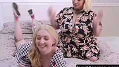 Stepdaughter Em Yang Sits Boldly On Katie Summers Face For Intense Chubby Lesbian Oral Action