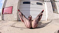 Thong Bodysuit Flashing on Docks in Public