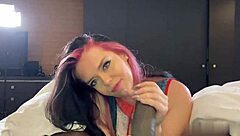 White slut Ryan Conner jacks and sucks monster black dick. It cums all over her face in Florida.