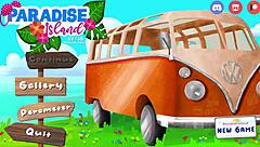 lets play paradise island - wow she blows him right in the orchard!