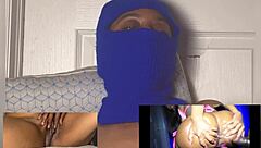 oh wow, that ebony squirt reaction with eye rolling orgasm is dripping wet!