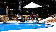 Emma Haize Gives Poolside Huge Cock Pov Deepthroat Blowjob And Facial