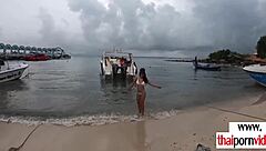 Dude Dildoing and Fucking His Amateur Thai Teen 18+ Girlfriend Polly with Tits