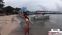 Dude Dildoing and Fucking His Amateur Thai Teen 18+ Girlfriend Polly with Tits