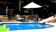 Emma Haize Gives Poolside Huge Cock Pov Deepthroat Blowjob And Facial