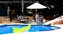 Emma Haize Gives Poolside Huge Cock Pov Deepthroat Blowjob And Facial