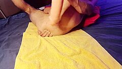 in a homemade solo session, a massive dildo stretches and stimulates the eager ass to gaping pleasure