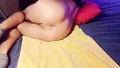 in a homemade solo session, a massive dildo stretches and stimulates the eager ass to gaping pleasure