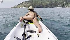 Naughty Monika Fox Masturbates And Squirts On Kayak In Sea