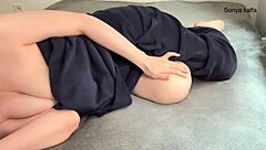 I'm so horny masturbating on the bed and recording it for my teacher.