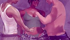 subtle hints of army sergeant dominating young group with bdsm fucking and big tits