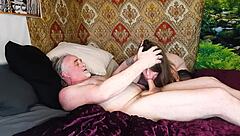 Boss Fills Secretary's Belly With Cum Puddle!