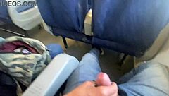 amateur milf gives accidental handjob on public train leading to outdoor cumshot with blonde mature couple