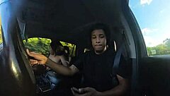 sucking big cock outdoors in public quickie from tn to ark with monster licks