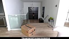 Package Guy Fucks Petite Jasmine Grey