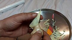 figging training applies ginger to submissive anus first time