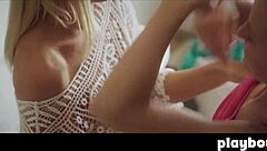 Wow! These Hot Petite Teen Babes Dive Into Wild Lesbian Threesome With Intense Fingering And Licking!