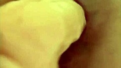 I'm trying out my new double dildo sextoy for mature milf solo masturbation with fake tits