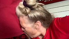 Hot Milf Suggestively Sucks Friend's Big Cock