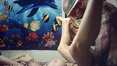 i feel so sexy in glasses getting pounded by italian machine in passionate behind scenes action