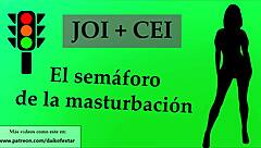 the jerk off instructions game unfolds as a bdsm slave contest in spanish with masturbation challenges