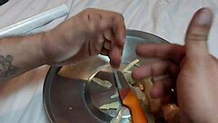 figging training applies ginger to submissive anus first time