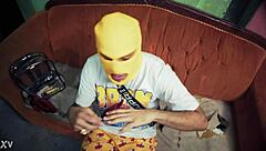 Sexy mature woman enjoys intense hardcore sex with young European guy in passionate encounter.