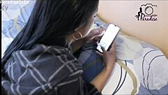 Fiery latina Nahomi from Venezuela unleashes squirting passion in her big ass pussy adventure part one.