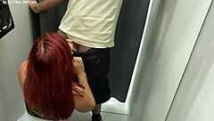 Brazilian prostitute enters my fitting room and gives outdoor public blowjob
