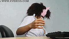 i feel so aroused as a beautiful latina student singing and doing homework excitedly