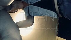 Latina amateur with big tits gives deepthroat blowjob on monster cock after losing bet.