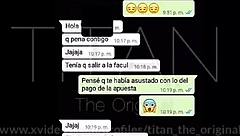 Latina amateur with big tits gives deepthroat blowjob on monster cock after losing bet.