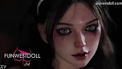 dark devilish nurse sex doll gets fucked on halloween from uloversdoll in cosplay uniform at hospital with monster patient