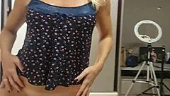 hey check out this homemade clip with a cute shaved blonde milf getting passionate