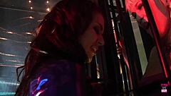 Whoa, this brunette BDSM master commands two slaves to fuck while blondes watch in cages