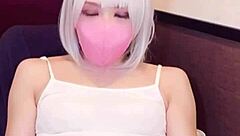 masked beauty crossdresser masturbates while streaming!