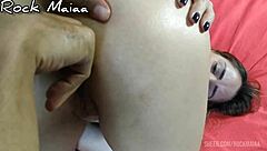 Prolapse anal fisting with dilation, kissing, squirting, and big saggy breasts taking that huge dick 😈🍑💦