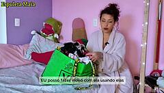 i'm a hot brazilian brunette sharing my panties and lingerie collection