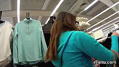 stunning czech beauty gets seduced in store then pounded hard in pov