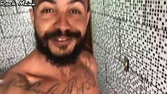 i caught this hot babe masturbating with a huge dildo in her wet pussy