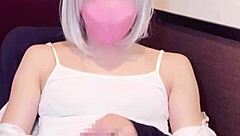 masked beauty crossdresser masturbates while streaming!