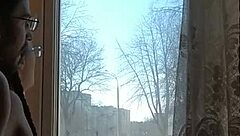 i can't believe how intense this squirting orgasm feels during risky outdoor sex by the window