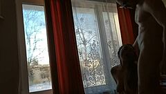 i can't believe how intense this squirting orgasm feels during risky outdoor sex by the window