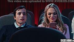 Cinema Time And Teen Athena Faris Moaned During Movie While Riding Boyfriends Cock!