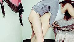 Naughty Muslim Couple Standing Doggy Style Anal Sex