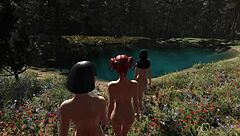 Join the intense adventure of Caroline's fantasies part 7 at the rental cabin