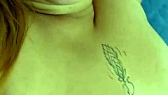 raw young exhibitionist dances flashing natural tits and shakes ass for thick cock to stretch her tight hole wide.