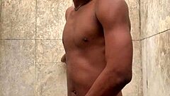 Amateur Soapy Dick Massage Shower Cumm Nearly Got Caught