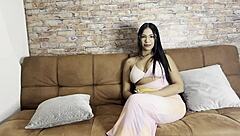 Pov amateur porn casting features natural and beautiful venezuelan with cute tits